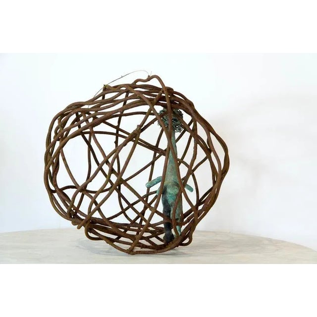 Contemporary Óscar Aldonza Torres, Caged Woman 3, 2019, Bronze & Rusted Iron For Sale - Image 3 of 15