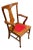 Antique Tiger Oak Arm Chair-Arts Crafts Mission-Red Seat-C1900-Wood-Desk-Accent For Sale
