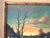 Vintage Signed European Countryside Sunset Landscape Oil Painting in Wood Frame For Sale - Image 10 of 15