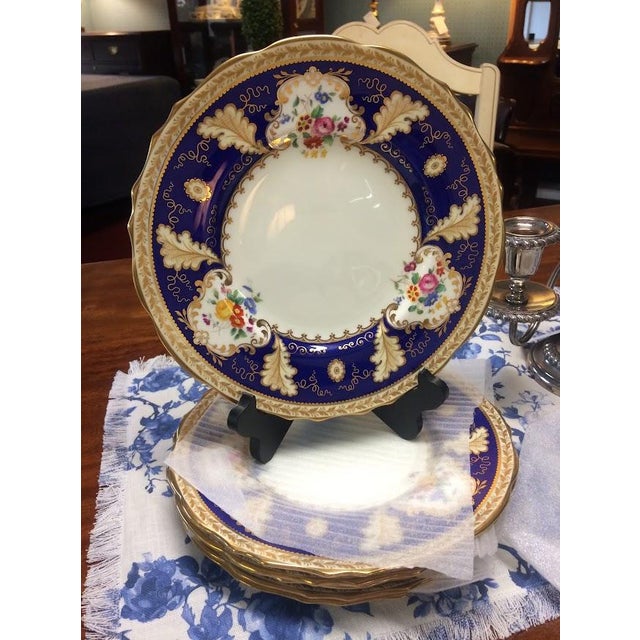 Cauldon 1910s English Porcelain Dinner Plates, Cauldon China, Set of Six For Sale - Image 4 of 12