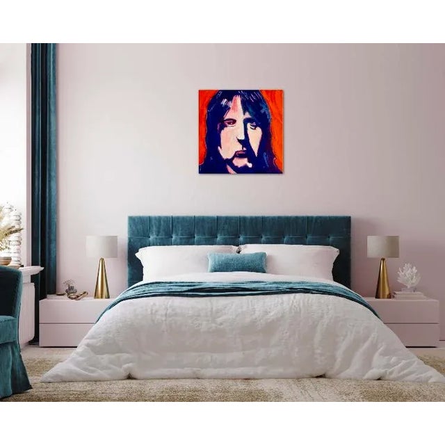 Modern Pop Art Portrait Oil Painting, Original For Sale - Image 11 of 12