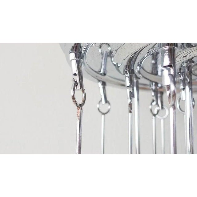 Mid-Century Modern 1970s Space Age Chrome Cascade Chandelier by Verner Panton for J. Lüber Ag For Sale - Image 3 of 11