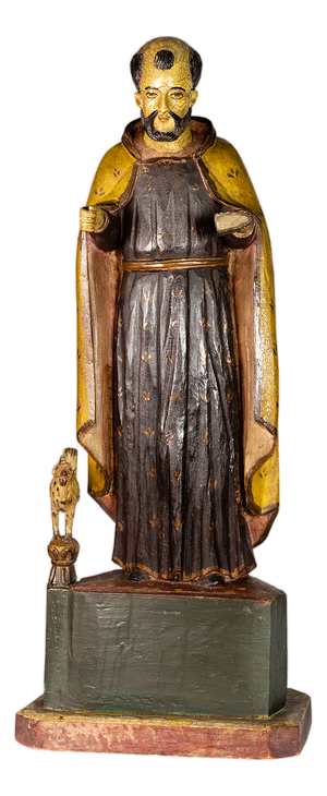 Saint Benedict Statue, Symbol of Faith & Guidance, 1980s, Wood