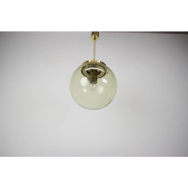 Made in czechoslovakia made of glass, brass with aged patina 1x e27 or e26 bulb us wiring compatible good original...