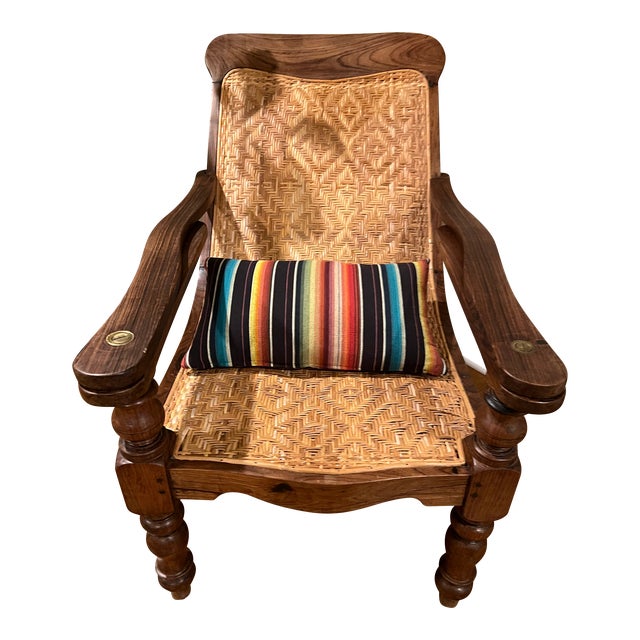 Antique Early 20th Century Plantation Chair in Rosewood For Sale