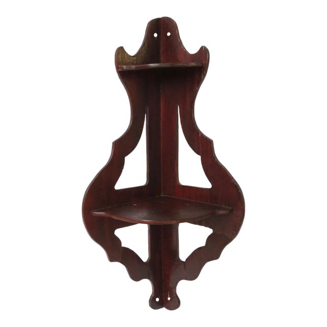 French Country Style Corner Wall Shelf For Sale