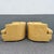 Vintage Mid Century Yellow Tufted Swivel Barrell Chairs With Pink Purple and Blue Stripes - A Pair For Sale - Image 11 of 12