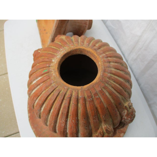 Garden Planter Italian Terra Cotta Classical Urn For Sale - Image 11 of 12