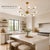 Modern Brass Chandelier With 8 Arms, Contemporary Lighting Fixture, Ceiling Light, Living Room or Dining Room Decor, Stylish and Elegant For Sale - Image 12 of 16