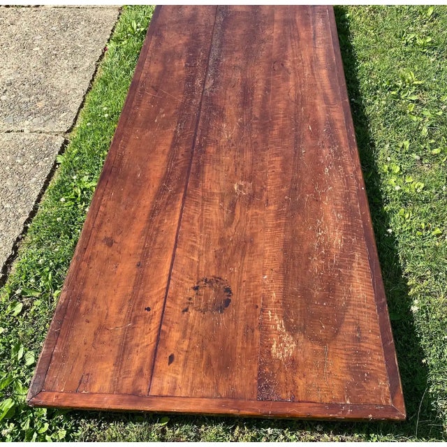 Brown 17th-Early 18th Century Tuscan Baroque Walnut Trestle Table For Sale - Image 8 of 11