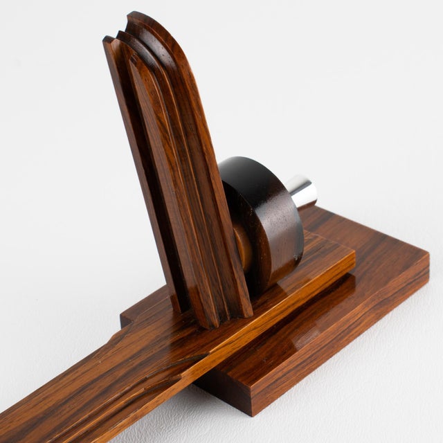 French Art Deco Macassar Wood and Chrome Metal Picture Frame, circa 1930 For Sale - Image 11 of 11
