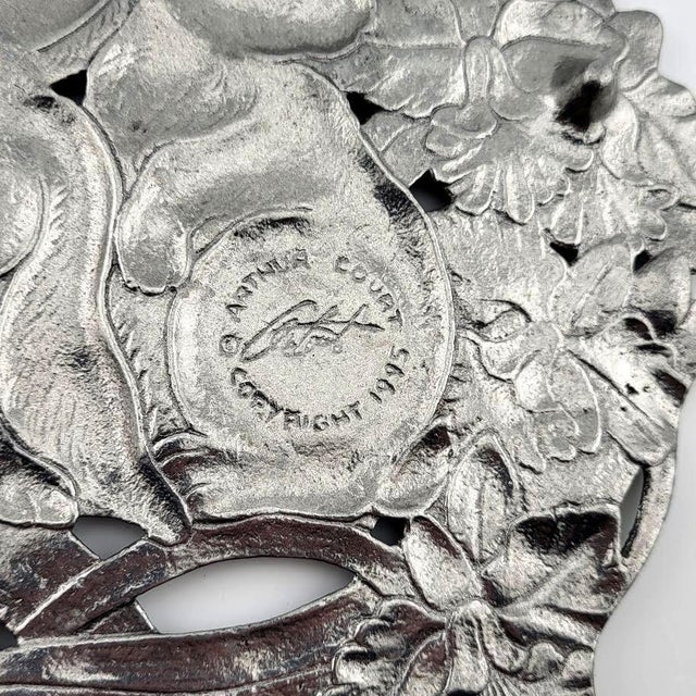 Arthur Court Arthur Court Bunny Rabbit Trivet Plate For Sale - Image 4 of 4