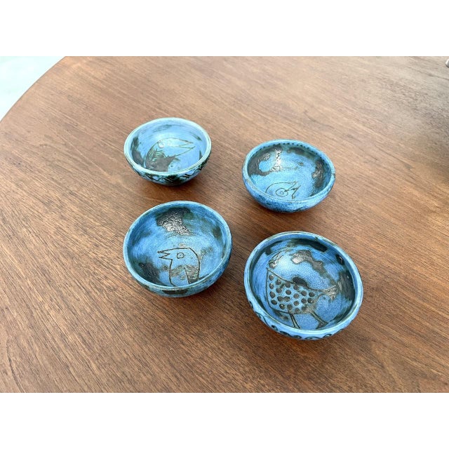Ceramic Earthenware Bowls from Jacques Blin, 1960s, Set of 4 For Sale - Image 7 of 7