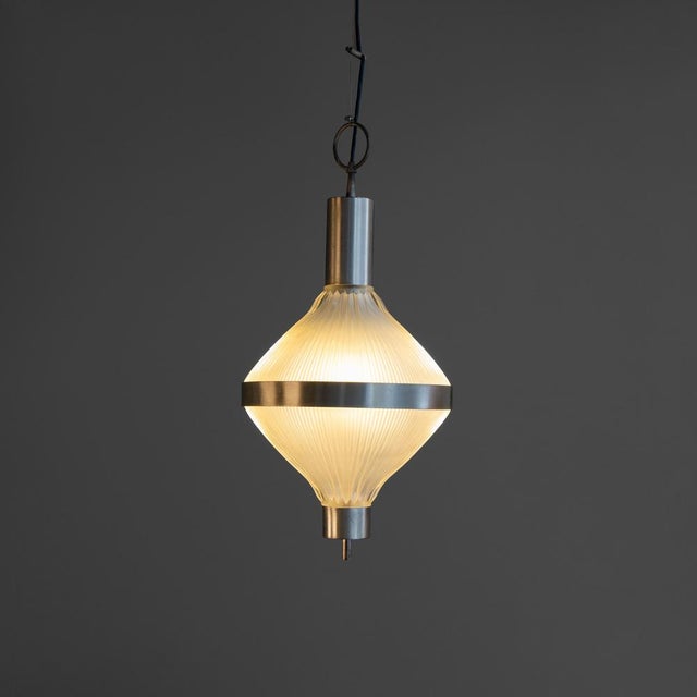 Polinnia Pendant Lamp in Glass and Steel by BBPR for Artemide, 1950s For Sale - Image 9 of 14