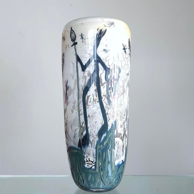 Modern Glass Vase by Sandra De Clerk For Sale - Image 3 of 5