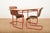 Table with Chairs in Red Lacquered Tubular Steel by S. Meier for Rohrmöbelfabrik, 1920s, Set of 3, in Worn conditions....