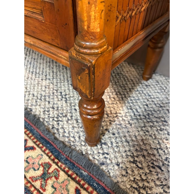 Tommy Bahama Vintage Tommy Bahama Rattan Bamboo & Wood Bookcase For Sale - Image 4 of 12