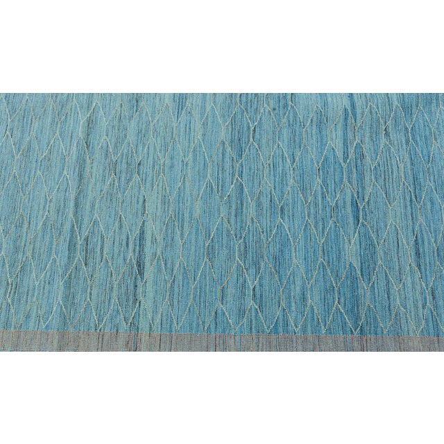 Early 21st Century Contemporary Large Kilim Blue Rug by Doris Leslie Blau For Sale - Image 5 of 7