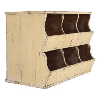 Industrial Compartment Cabinet with Rich Patina, France, 1890s For Sale