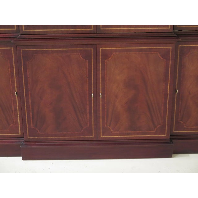 Hickory White Hickory-White Inlaid Mahogany 4 Door Breakfront For Sale - Image 4 of 12