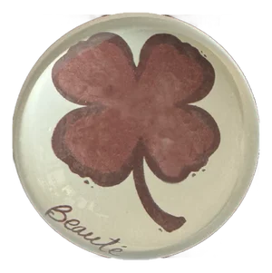 Burgundy Clover Glass Paperweight | Lizzet Frausto