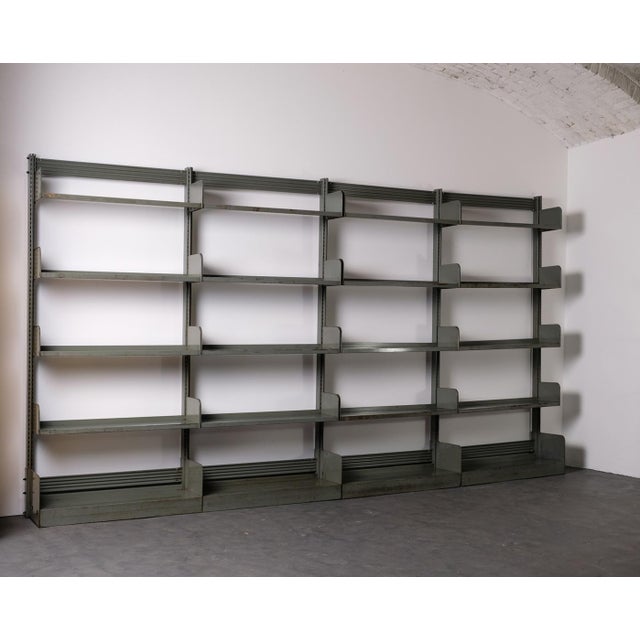 Large Industrial Library Bookcase, 1960s, in Good conditions. Designed 1960 to 1969