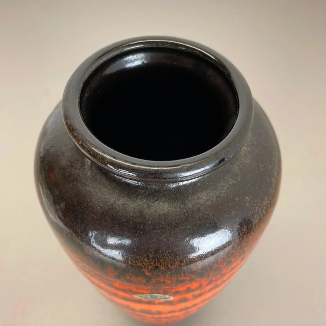 Vintage German Pottery Fat Lava Vase by Ü-Keramik WGP, 1970s For Sale - Image 9 of 16