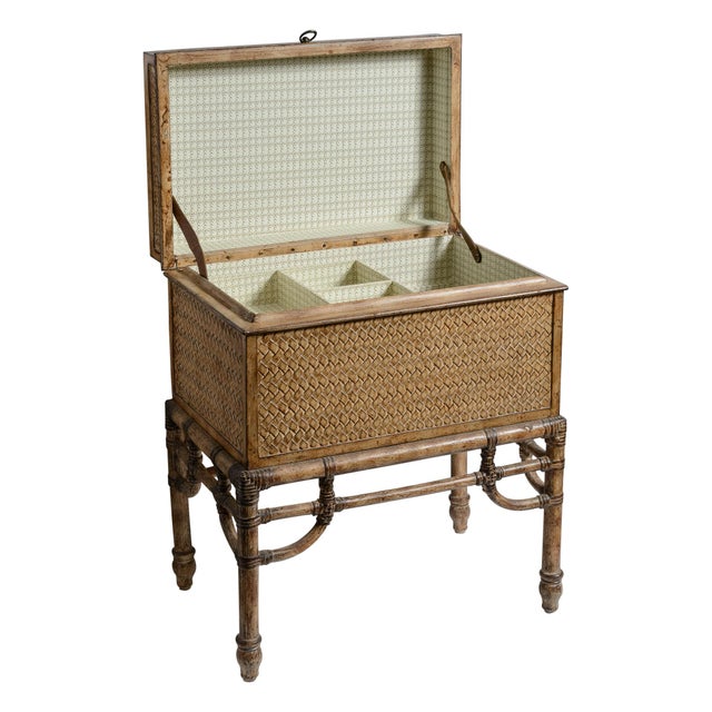Just in, this exquisite Vintage Faux Bamboo Trunk on Stand With Compartment . This is just the piece you need! It is so...