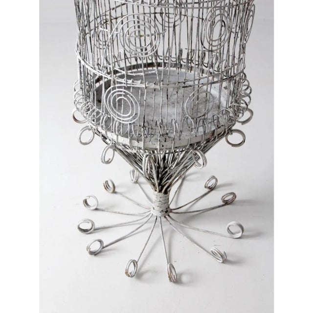 Late 19th Century Antique Victorian XL White Birdcage For Sale - Image 5 of 12