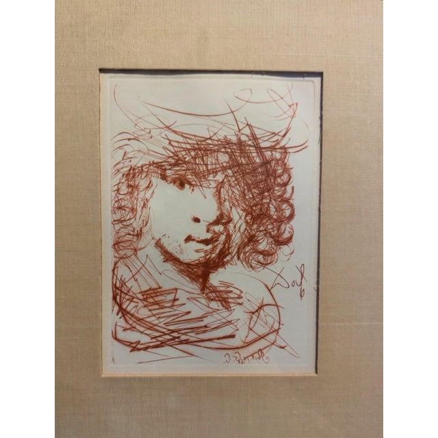 Salvador Dalí Salvador Dalí “Immortals of Art” Etchings – Set of 4 Framed Prints – Giltwood Frames – 20th Century Surrealism For Sale - Image 4 of 11