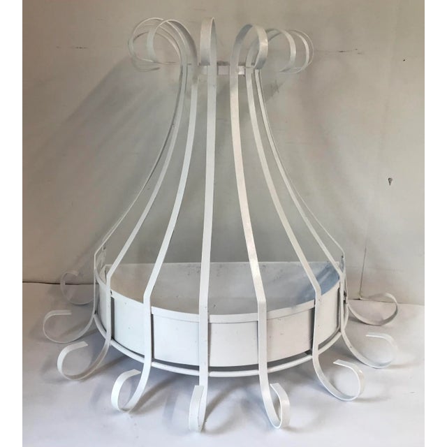 Vintage White Metal Wall Planter Chairish