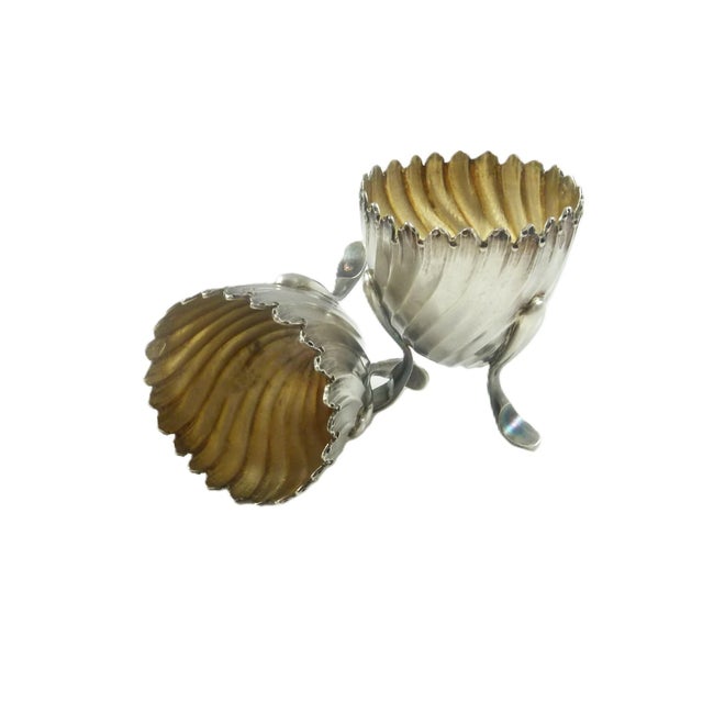Antique French Sterling Silver Pair of Egg Cups or Server | Louis XV/Rococo Style For Sale - Image 6 of 10