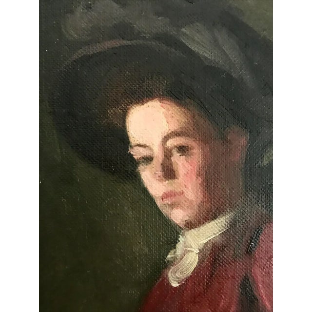 American Impressionist Portrait of a Young Woman Robert Henri For Sale - Image 4 of 10