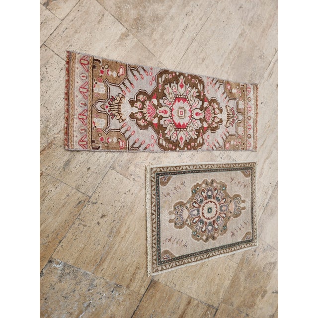 Textile 1970s Vintage Petite Turkish Rug - a Pair For Sale - Image 7 of 10