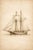 Antique Schooner Sail Study, Minimalist Nautical Art Print, 24″ × 36″ For Sale