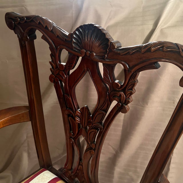 20th Century Chippendale Style Mahogany Chairs For Sale - Image 9 of 12