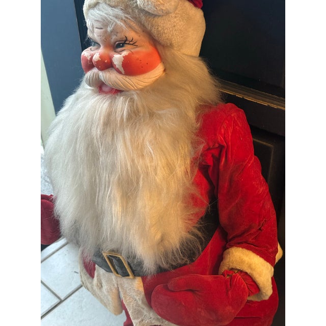 1970s Rare 4 Ft Coca-Cola Santa Claus Store Display – Velvet Suit – 1971 For Sale - Image 5 of 9