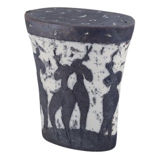 Large Sculpture in Ceramic with Motif of Women, 1980s For Sale