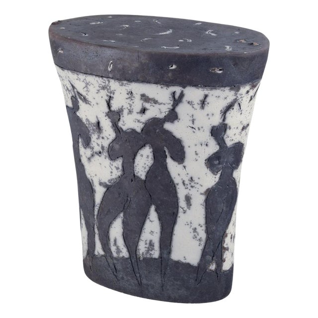 Large Sculpture in Ceramic with Motif of Women, 1980s For Sale