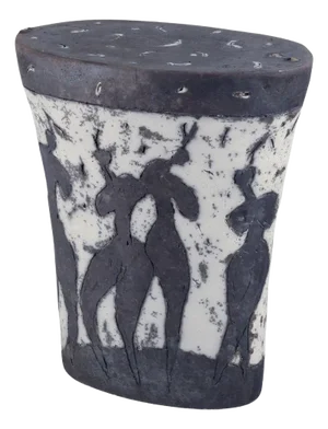 Large Sculpture in Ceramic with Motif of Women, 1980s
