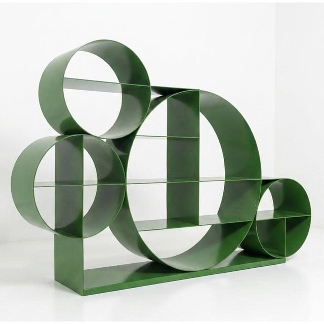 Forest Green Flyer Bookcase by Dario Nasuti For Sale - Image 8 of 8