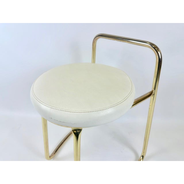 1980s Vintage Italian Gilded Stool, 1980s For Sale - Image 5 of 8