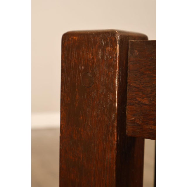 Gustav Stickley Antique Mission Oak Hall Settle Model 205 For Sale - Image 15 of 18