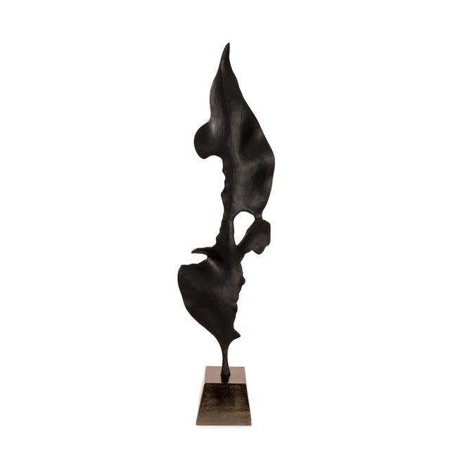Kenneth Ludwig Chicago Black Elemental Leaf Sculpture - Large For Sale - Image 4 of 11