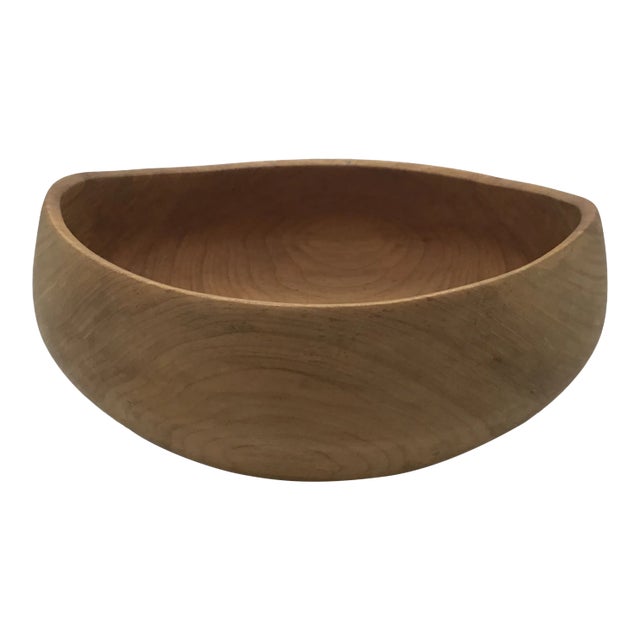 Oblong Signed Lloyd Big Leaf Maple Serving Bowl For Sale