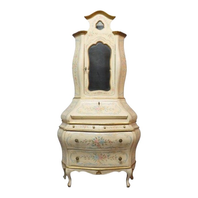 Niccolini Italia Hand Painted Lady’s Bombay Secretary Desk 20thC For Sale