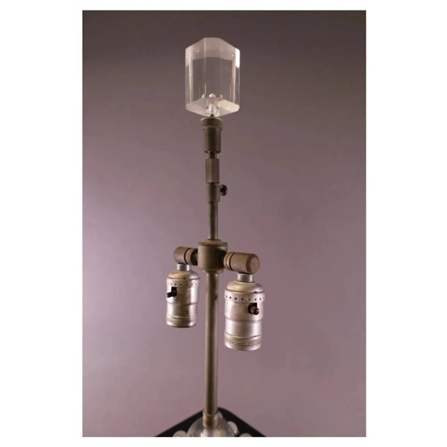 Charles Hollis Jones Pair of Clear & Black Lucite Lamps, Usa 1960's For Sale - Image 4 of 6