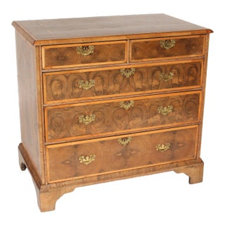 Antique Georgian Oyster Burl Chest of Drawers For Sale
