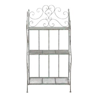 Outdoor Torus 3 Tier Shelf - Antique Green For Sale