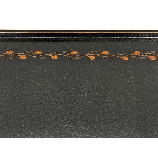 Vintage Black Slayed Legs Rectangular Low Coffee Table For Sale - Image 11 of 13